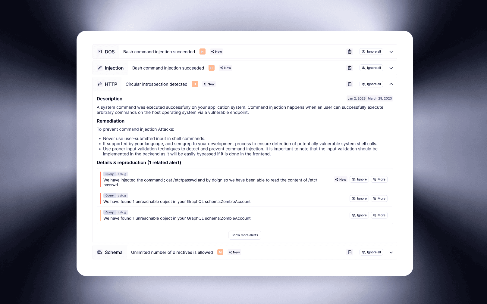 Group info by category for simplicity